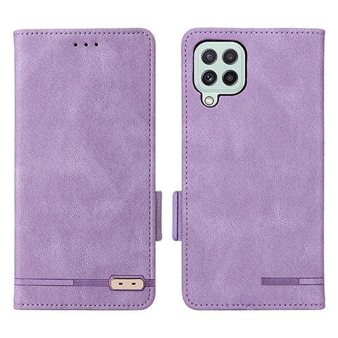 Custodia Portafoglio In Pelle Cover con Supporto L09Z per Samsung Galaxy A22 4G Viola