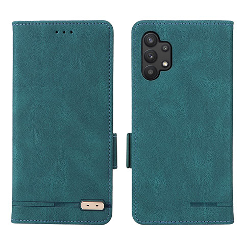 Custodia Portafoglio In Pelle Cover con Supporto L09Z per Samsung Galaxy A32 5G Verde