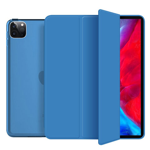 Custodia Portafoglio In Pelle Cover con Supporto L10 per Apple iPad Pro 11 (2020) Blu