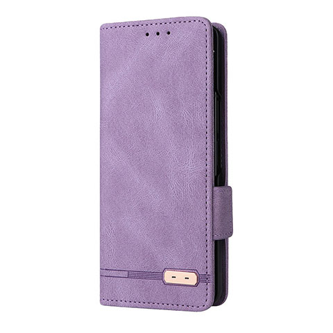 Custodia Portafoglio In Pelle Cover con Supporto L10Z per Samsung Galaxy Z Fold4 5G Viola