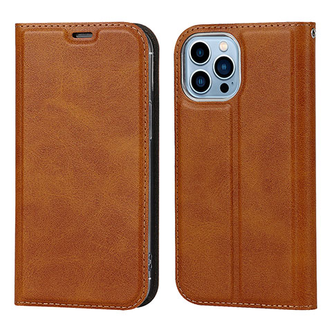 Custodia Portafoglio In Pelle Cover con Supporto L11 per Apple iPhone 14 Pro Max Marrone