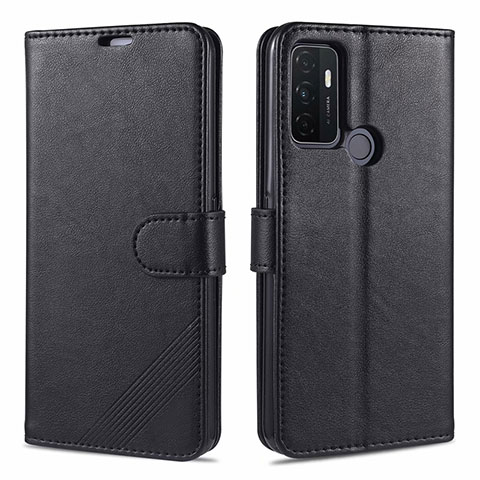 Custodia Portafoglio In Pelle Cover con Supporto L11 per Oppo A32 Nero