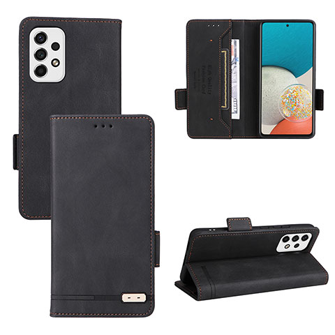 Custodia Portafoglio In Pelle Cover con Supporto L11Z per Samsung Galaxy A53 5G Nero