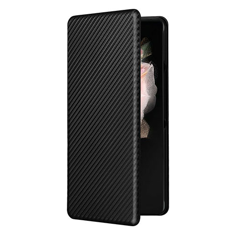 Custodia Portafoglio In Pelle Cover con Supporto L11Z per Samsung Galaxy Z Fold4 5G Nero