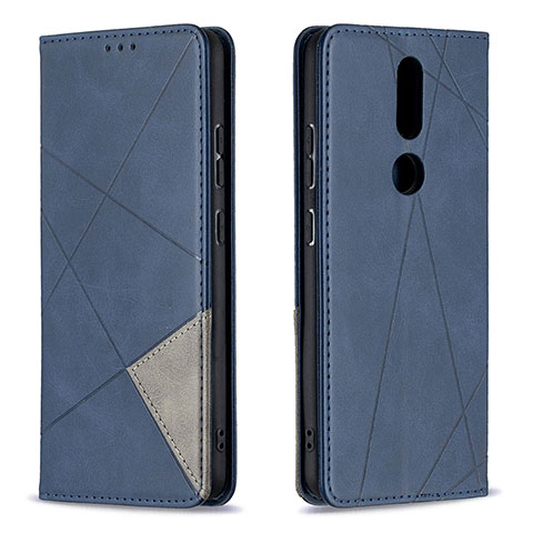 Custodia Portafoglio In Pelle Cover con Supporto L12 per Nokia 2.4 Blu