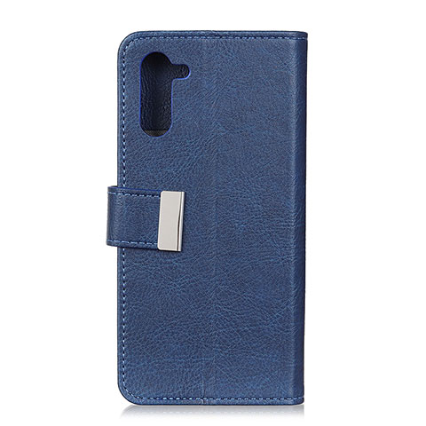 Custodia Portafoglio In Pelle Cover con Supporto L12 per Realme 6 Pro Blu