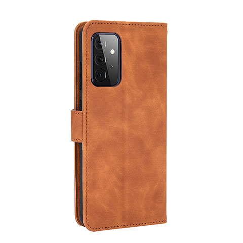 Custodia Portafoglio In Pelle Cover con Supporto L12Z per Samsung Galaxy A72 4G Marrone