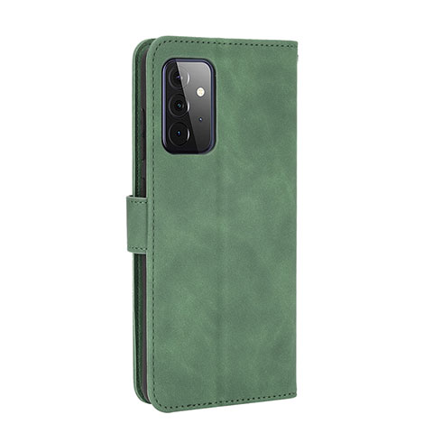 Custodia Portafoglio In Pelle Cover con Supporto L12Z per Samsung Galaxy A72 4G Verde