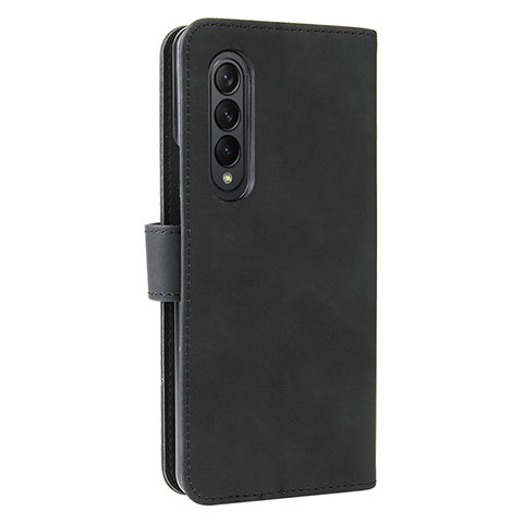 Custodia Portafoglio In Pelle Cover con Supporto L12Z per Samsung Galaxy Z Fold3 5G Nero