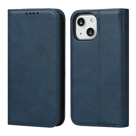 Custodia Portafoglio In Pelle Cover con Supporto L14 per Apple iPhone 14 Blu