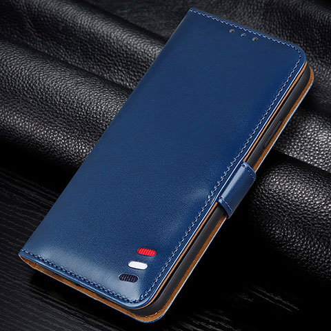 Custodia Portafoglio In Pelle Cover con Supporto L14 per Huawei P40 Lite E Blu