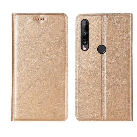 Custodia Portafoglio In Pelle Cover con Supporto L15 per Huawei Honor 9C Oro