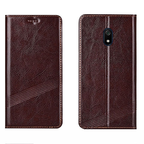 Custodia Portafoglio In Pelle Cover con Supporto L15 per Xiaomi Redmi 8A Marrone