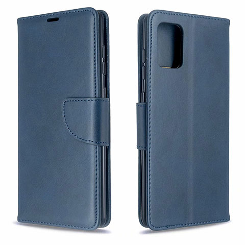 Custodia Portafoglio In Pelle Cover con Supporto L16 per Samsung Galaxy A71 4G A715 Blu