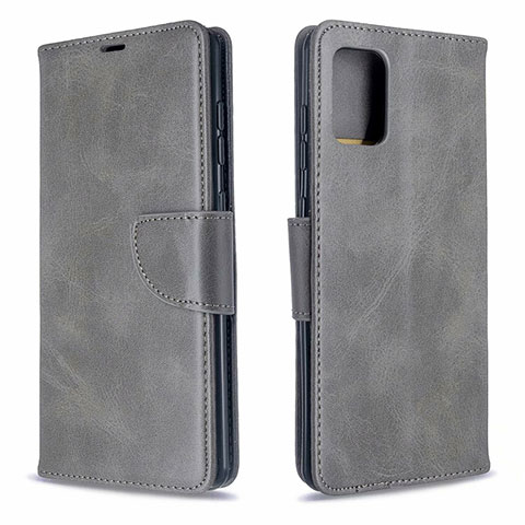 Custodia Portafoglio In Pelle Cover con Supporto L16 per Samsung Galaxy A71 4G A715 Grigio