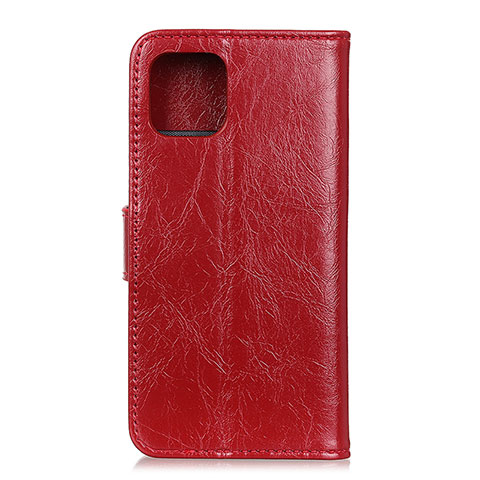 Custodia Portafoglio In Pelle Cover con Supporto L17 per Huawei Honor 30S Rosso