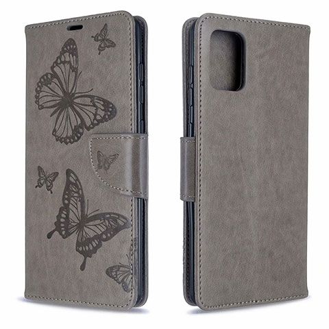 Custodia Portafoglio In Pelle Cover con Supporto L17 per Samsung Galaxy A71 5G Grigio