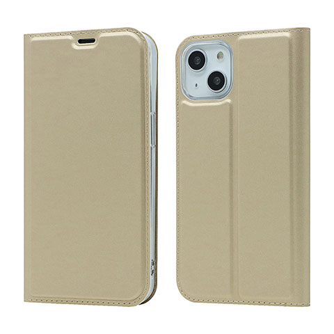 Custodia Portafoglio In Pelle Cover con Supporto L18 per Apple iPhone 13 Oro