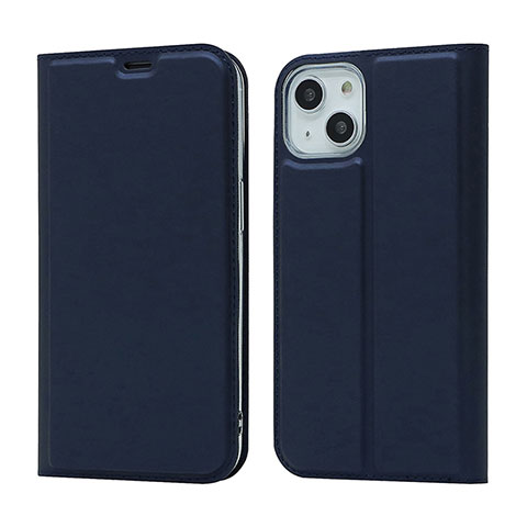 Custodia Portafoglio In Pelle Cover con Supporto L18 per Apple iPhone 15 Blu