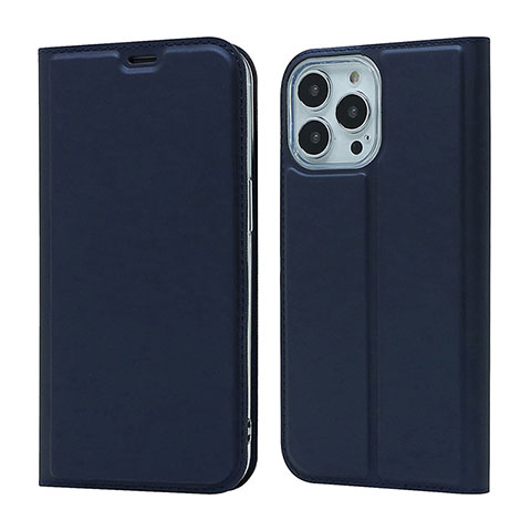 Custodia Portafoglio In Pelle Cover con Supporto L18 per Apple iPhone 15 Pro Max Blu