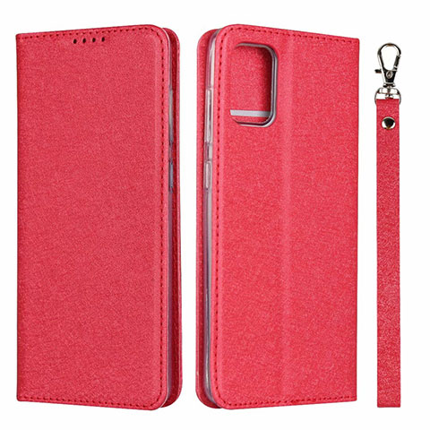 Custodia Portafoglio In Pelle Cover con Supporto L18 per Samsung Galaxy A51 5G Rosso