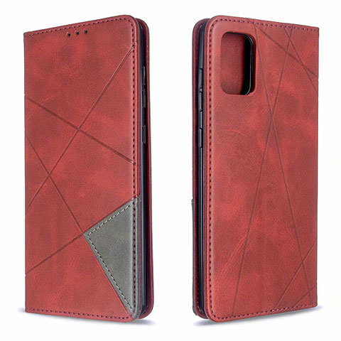 Custodia Portafoglio In Pelle Cover con Supporto L18 per Samsung Galaxy A71 5G Rosso