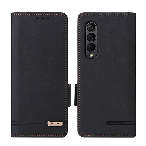 Custodia Portafoglio In Pelle Cover con Supporto L18Z per Samsung Galaxy Z Fold4 5G Nero