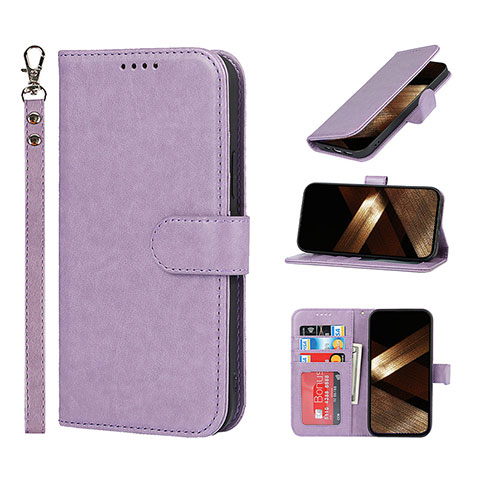 Custodia Portafoglio In Pelle Cover con Supporto L19 per Apple iPhone 14 Pro Max Viola