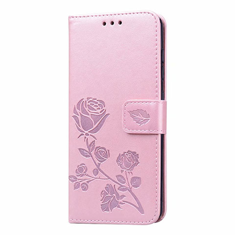 Custodia Portafoglio In Pelle Cover con Supporto L23 per Samsung Galaxy A41 Rosa