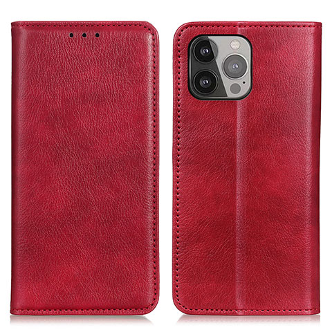 Custodia Portafoglio In Pelle Cover con Supporto L25 per Apple iPhone 14 Pro Rosso