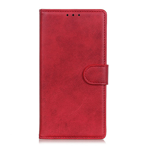 Custodia Portafoglio In Pelle Cover con Supporto L26 per Realme C11 Rosso