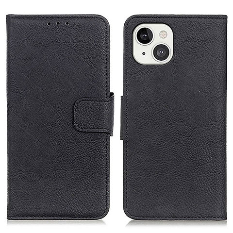 Custodia Portafoglio In Pelle Cover con Supporto L27 per Apple iPhone 15 Plus Nero