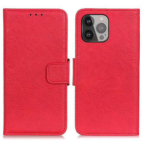 Custodia Portafoglio In Pelle Cover con Supporto L27 per Apple iPhone 15 Pro Max Rosso