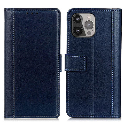 Custodia Portafoglio In Pelle Cover con Supporto L28 per Apple iPhone 14 Pro Blu