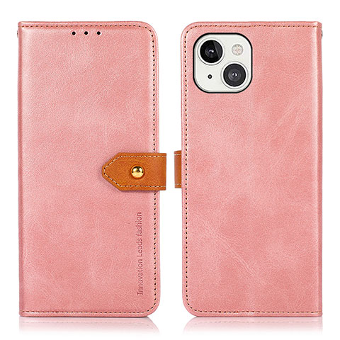 Custodia Portafoglio In Pelle Cover con Supporto L29 per Apple iPhone 13 Oro Rosa