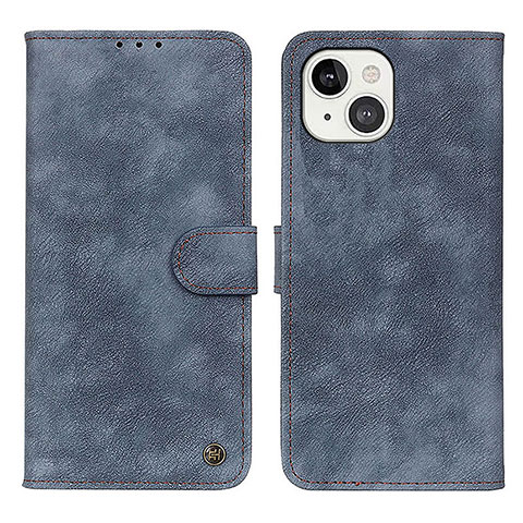 Custodia Portafoglio In Pelle Cover con Supporto L30 per Apple iPhone 14 Blu