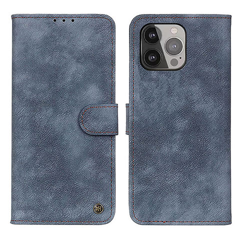 Custodia Portafoglio In Pelle Cover con Supporto L30 per Apple iPhone 15 Pro Blu