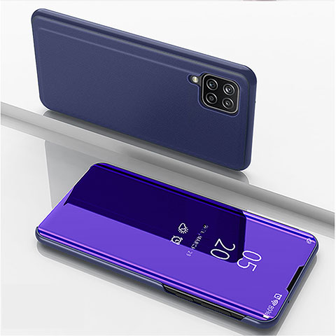 Custodia Portafoglio In Pelle Cover con Supporto Laterale Specchio Cover L05 per Samsung Galaxy A22 4G Viola