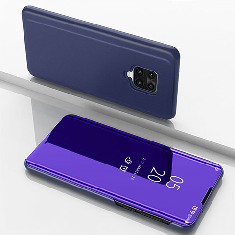 Custodia Portafoglio In Pelle Cover con Supporto Laterale Specchio Cover per Xiaomi Redmi 10X 5G Viola