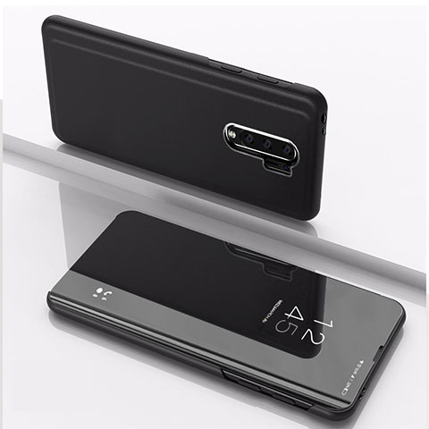 Custodia Portafoglio In Pelle Cover con Supporto Laterale Specchio Cover QH1 per Xiaomi Poco M2 Nero