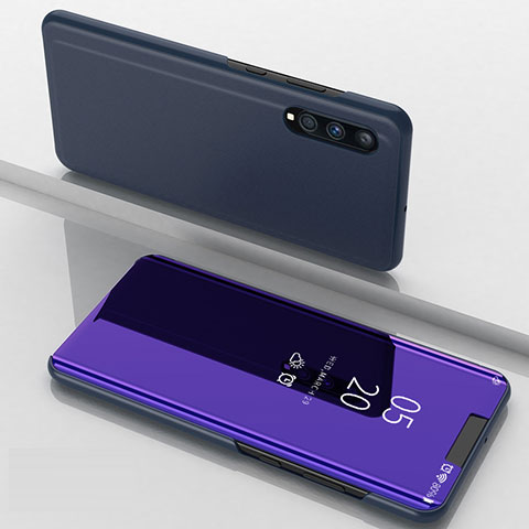 Custodia Portafoglio In Pelle Cover con Supporto Laterale Specchio Cover ZL1 per Samsung Galaxy A70 Viola