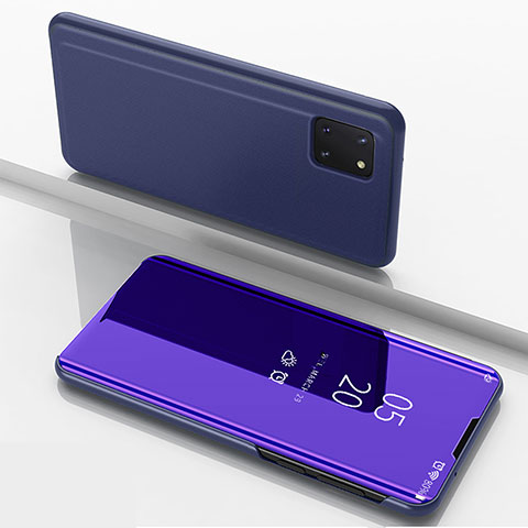 Custodia Portafoglio In Pelle Cover con Supporto Laterale Specchio Cover ZL1 per Samsung Galaxy Note 10 Lite Viola