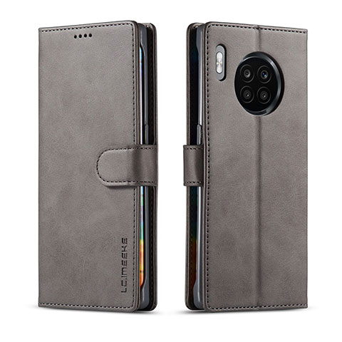 Custodia Portafoglio In Pelle Cover con Supporto LC1 per Huawei Honor 50 Lite Grigio