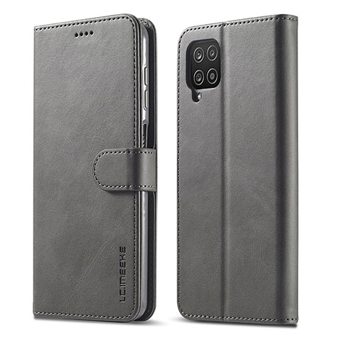 Custodia Portafoglio In Pelle Cover con Supporto LC1 per Samsung Galaxy A22 4G Grigio