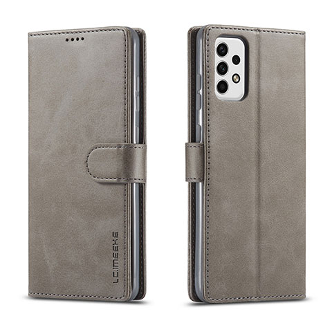 Custodia Portafoglio In Pelle Cover con Supporto LC1 per Samsung Galaxy A23 4G Grigio