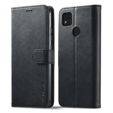 Custodia Portafoglio In Pelle Cover con Supporto LC1 per Xiaomi POCO C3 Nero