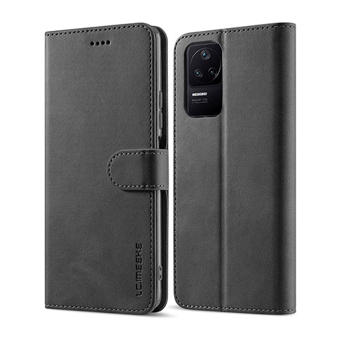 Custodia Portafoglio In Pelle Cover con Supporto LC1 per Xiaomi Redmi K40S 5G Nero