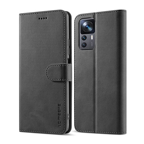 Custodia Portafoglio In Pelle Cover con Supporto LC1 per Xiaomi Redmi K50 Ultra 5G Nero