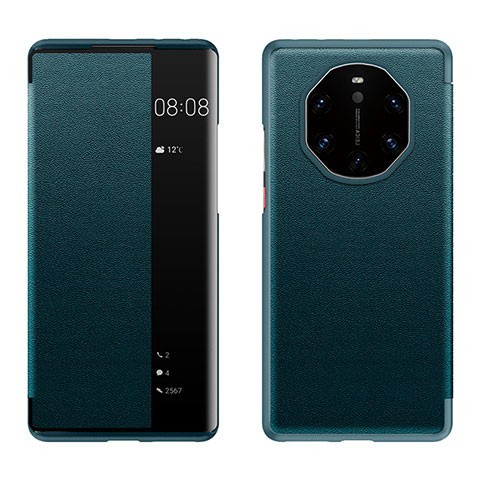 Custodia Portafoglio In Pelle Cover con Supporto LF1 per Huawei Mate 40 RS Verde