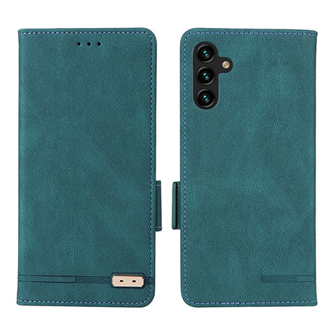 Custodia Portafoglio In Pelle Cover con Supporto LZ1 per Samsung Galaxy A04s Verde